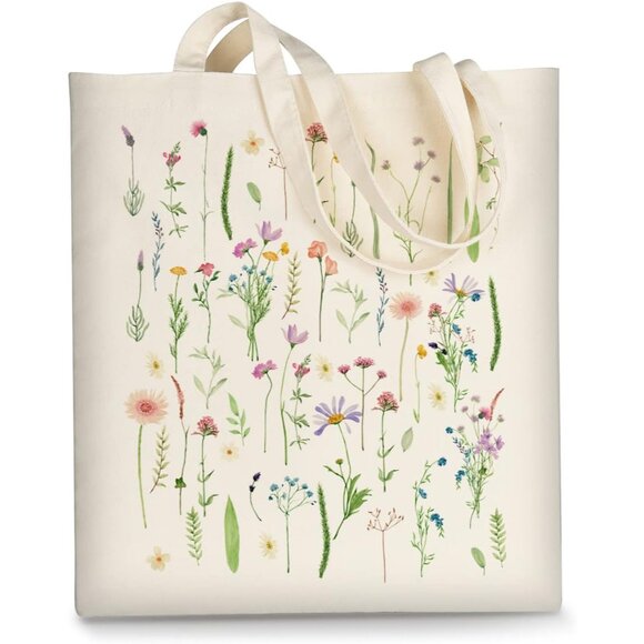 Trendy and Machine Washable Cotton Tote Bag for Shopping, Beach, and Daily Use - Picture 1 of 8